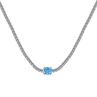 [Goodv]1.0 Carat Shining Oval Cut Necklace
