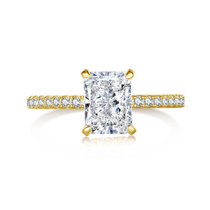 [Goodv]2.0 Carat Dazzling Sparkling Radiant Cut Party Ring