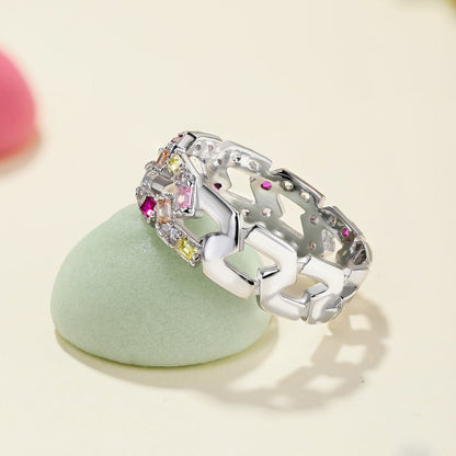 [Goodv]Sparkling Vibrant Emerald Cut Daily Ring