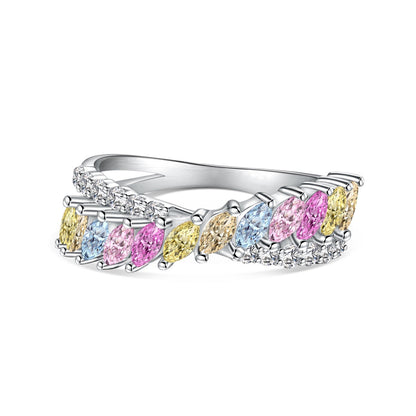 [Goodv]Unique Colorful Marquise Cut Daily Ring