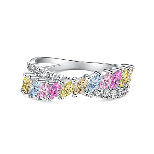[Goodv]Unique Colorful Marquise Cut Daily Ring
