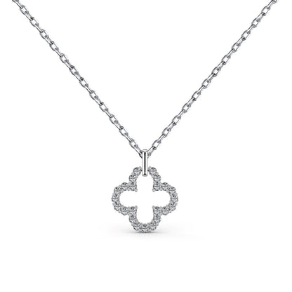 [Goodv]Four-Leaf Clover Hollow Design Exquisite Necklace