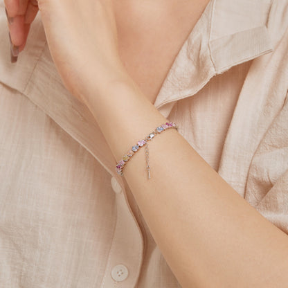 [Goodv]Ornate Colorful Flower Shape Party Bracelet