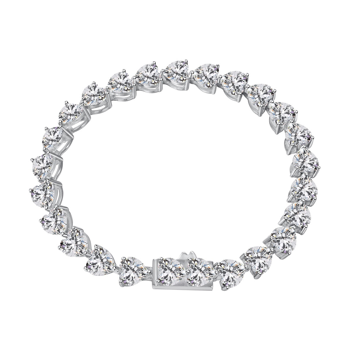 [Goodv]0.75 Carat Elegant Romantic Heart Shape Lover Bracelet