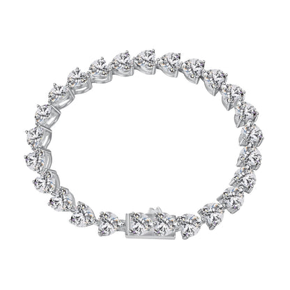 [Goodv]0.75 Carat Elegant Romantic Heart Shape Lover Bracelet