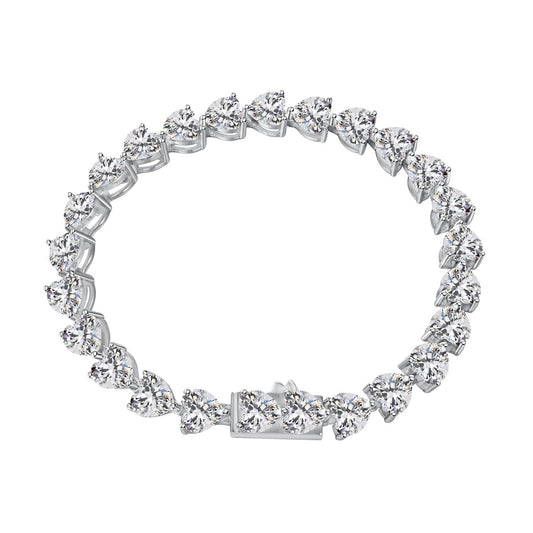 [Goodv]0.75 Carat Elegant Romantic Heart Shape Lover Bracelet