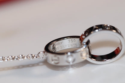 [BIJOUX] COLLIER LOVE OR ROSE ET ARGENT