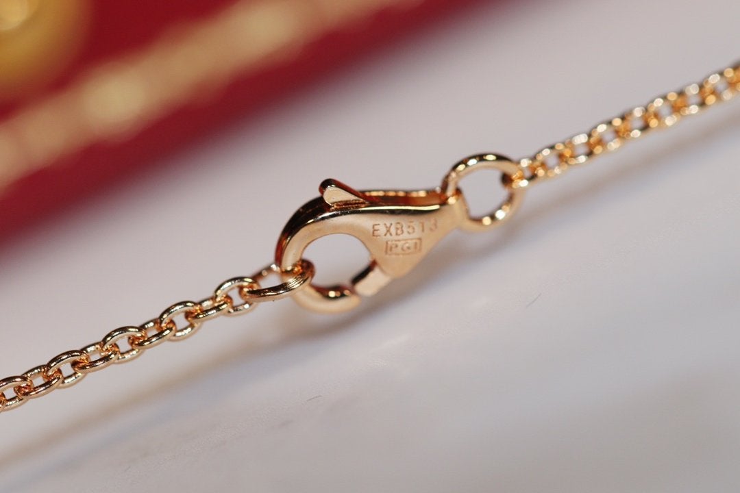 [BIJOUX] COLLIER LOVE OR ROSE ET ARGENT