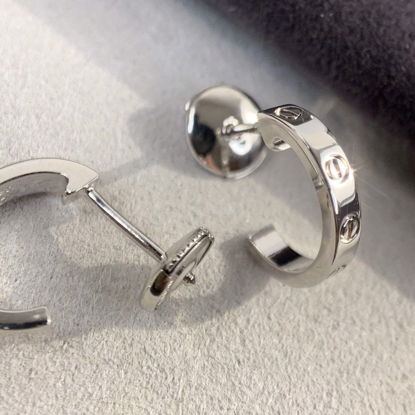 [BIJOUX]BOUCLES D'OREILLES LOVE 2.65MM ARGENT