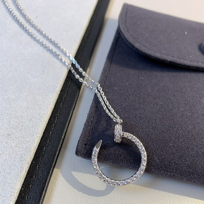 [BIJOUX]COLLIER JUSTE ARGENT DIAMANTS