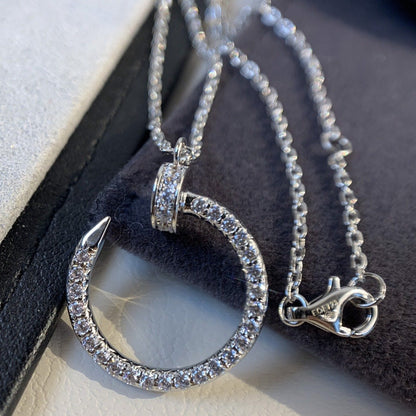 [BIJOUX]COLLIER JUSTE ARGENT DIAMANTS