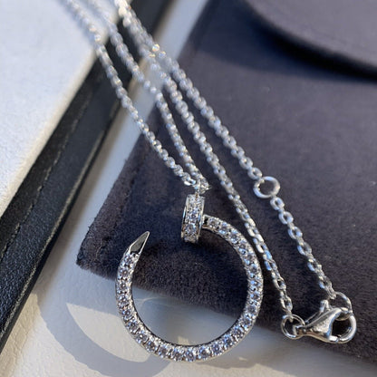 [BIJOUX]COLLIER JUSTE ARGENT DIAMANTS