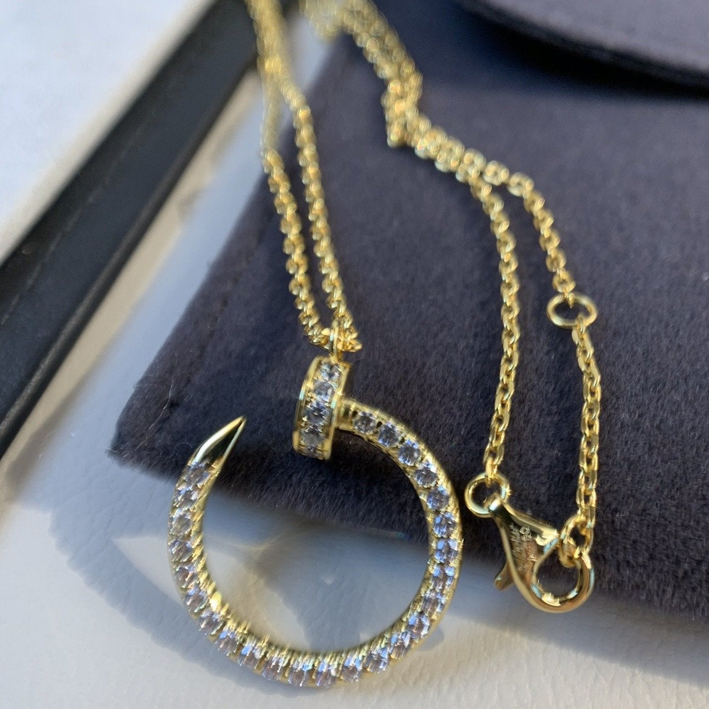 [BIJOUX]COLLIER JUSTE OR DIAMANTS