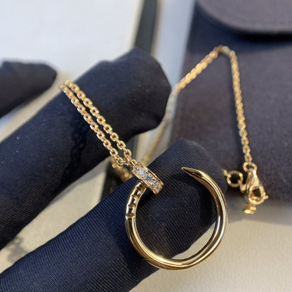 [BIJOUX]COLLIER JUSTE OR ROSE DIAMANTS