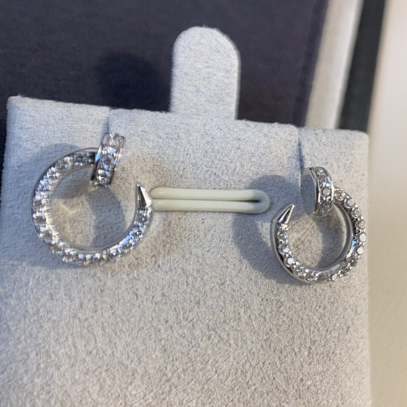 [BIJOUX]JUSTE EARRINGS SILVER DIAMONDS