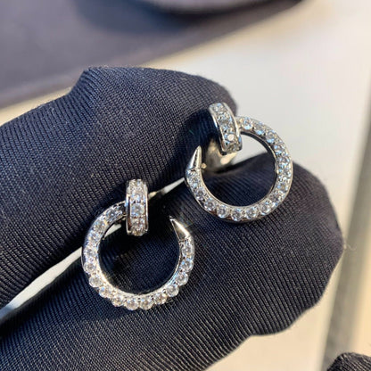 [BIJOUX]JUSTE EARRINGS SILVER DIAMONDS