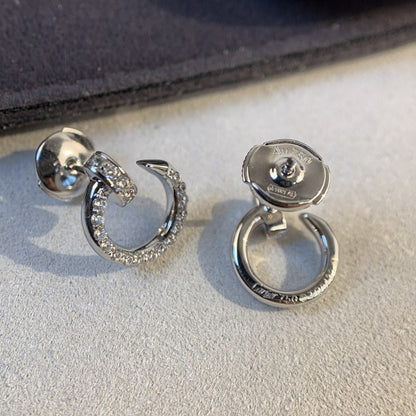 [BIJOUX]JUSTE EARRINGS SILVER DIAMONDS