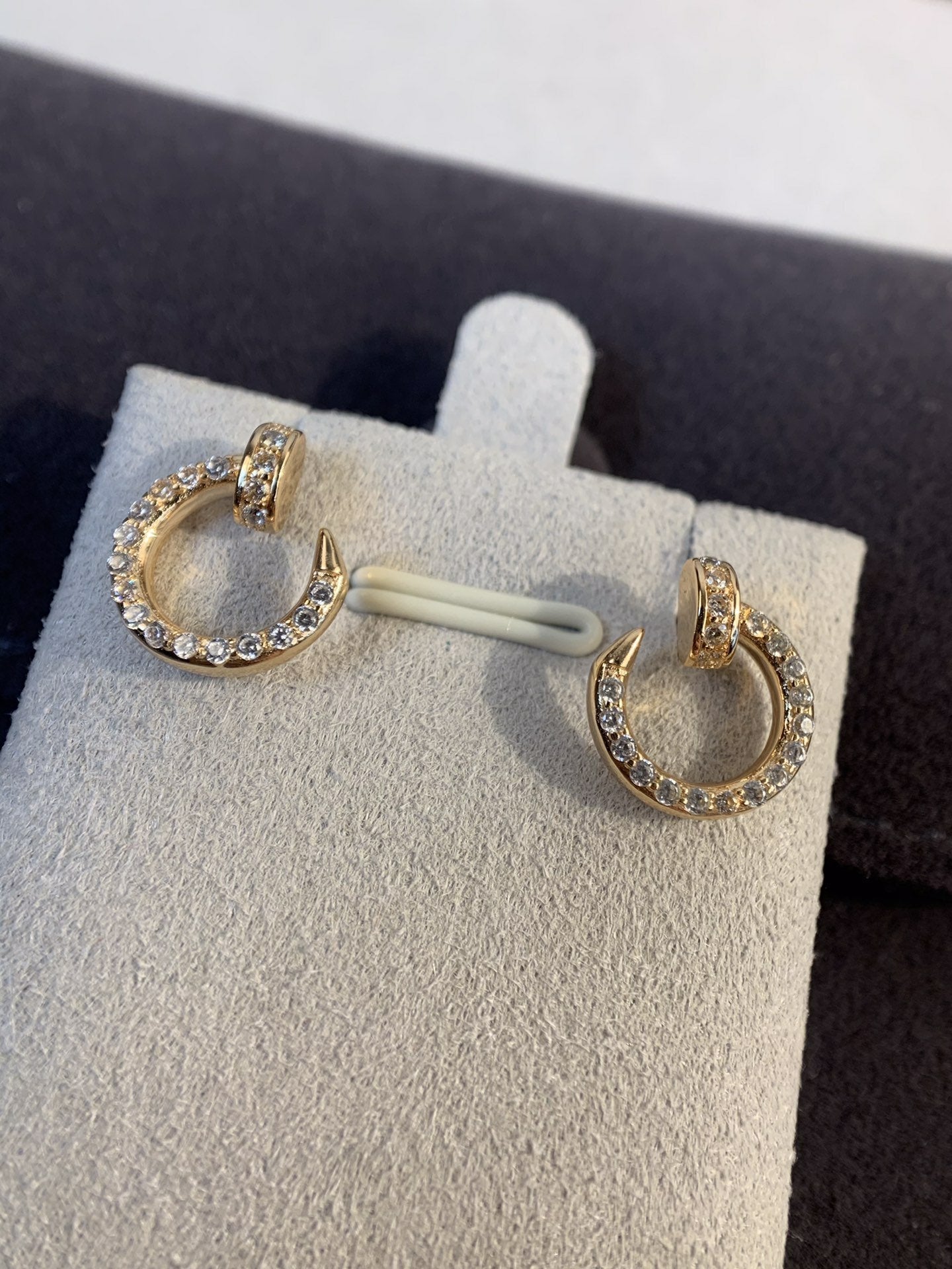 [BIJOUX]JUSTE EARRINGS GOLD DIAMONDS