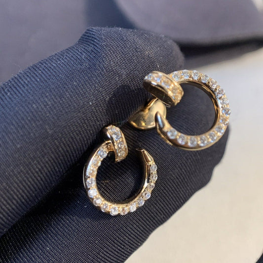 [BIJOUX]JUSTE EARRINGS GOLD DIAMONDS