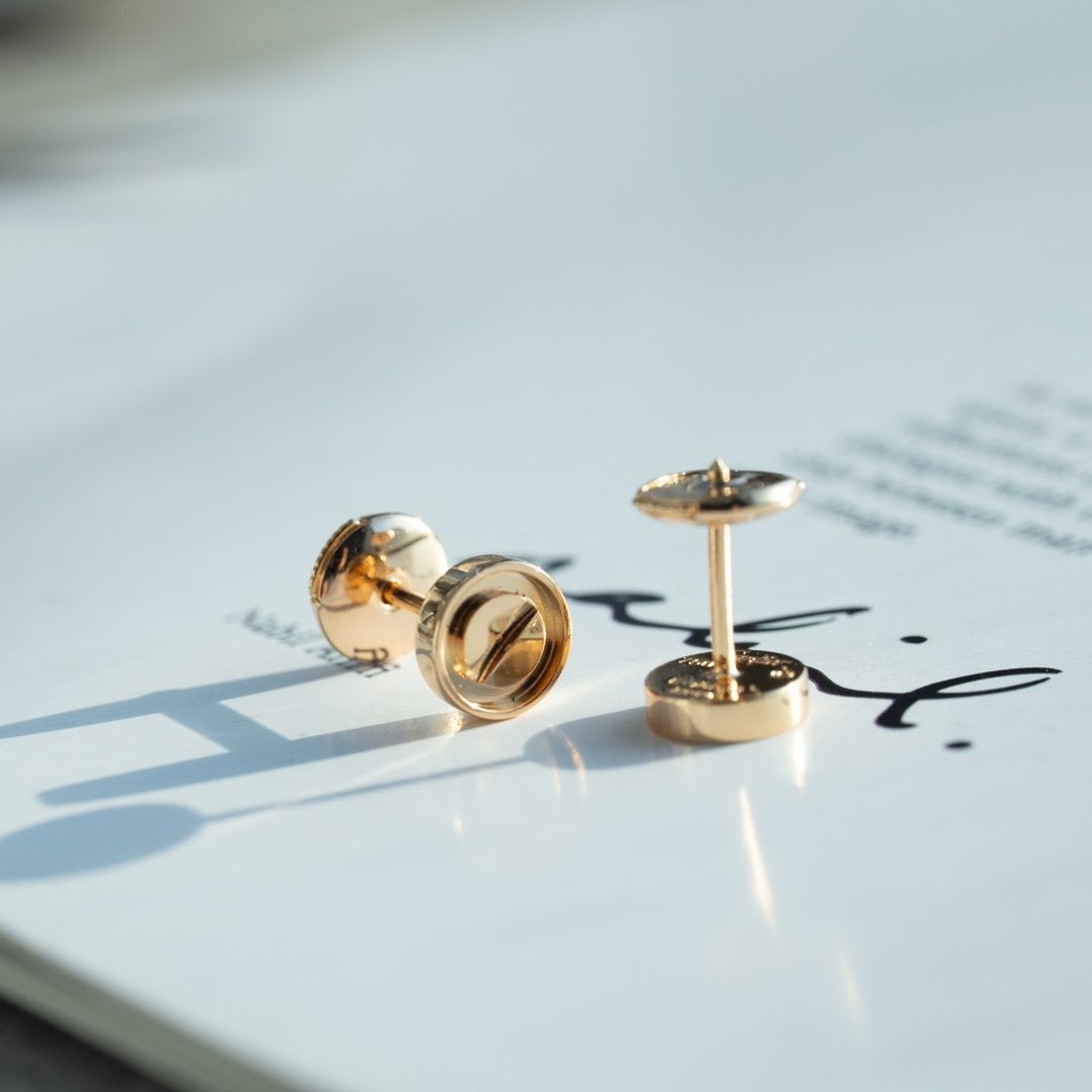 [BIJOUX]LOVE EARRINGS PINK GOLD 7.2MM