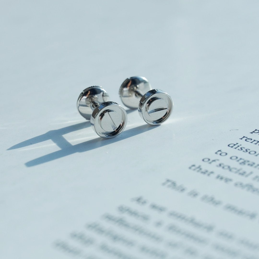 [BIJOUX]BOUCLES D'OREILLES LOVE ARGENT 7.2MM