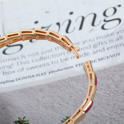 [BIJOUX]BRACELET SERPENTI OR ROSE RUBELLITE