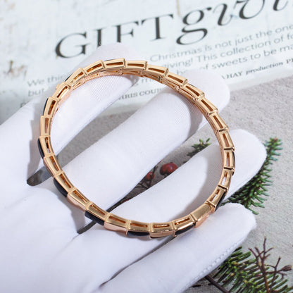 [BIJOUX]SERPENTI BRACELET PINK GOLD ONYX