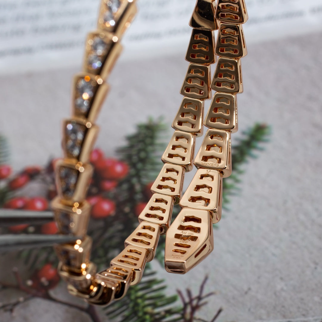 [BIJOUX]BRACELET SERPENTI 6.8MM OR ROSE DIAMANT