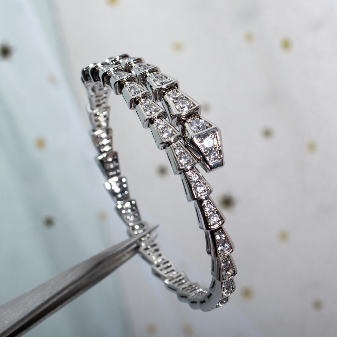 [BIJOUX]SERPENTI BRACELET 6MM SILVER DIAMOND
