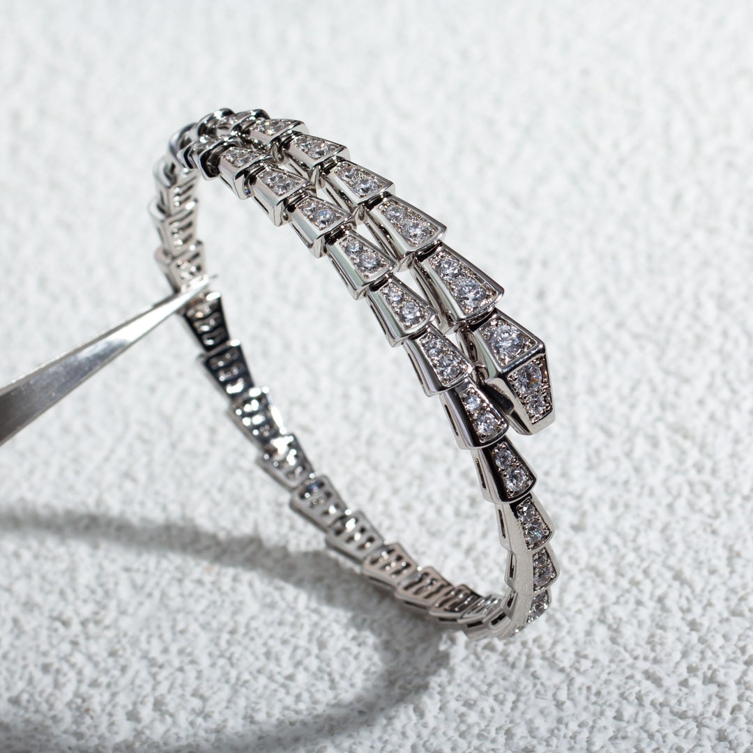 [BIJOUX]SERPENTI BRACELET 6MM SILVER DIAMOND