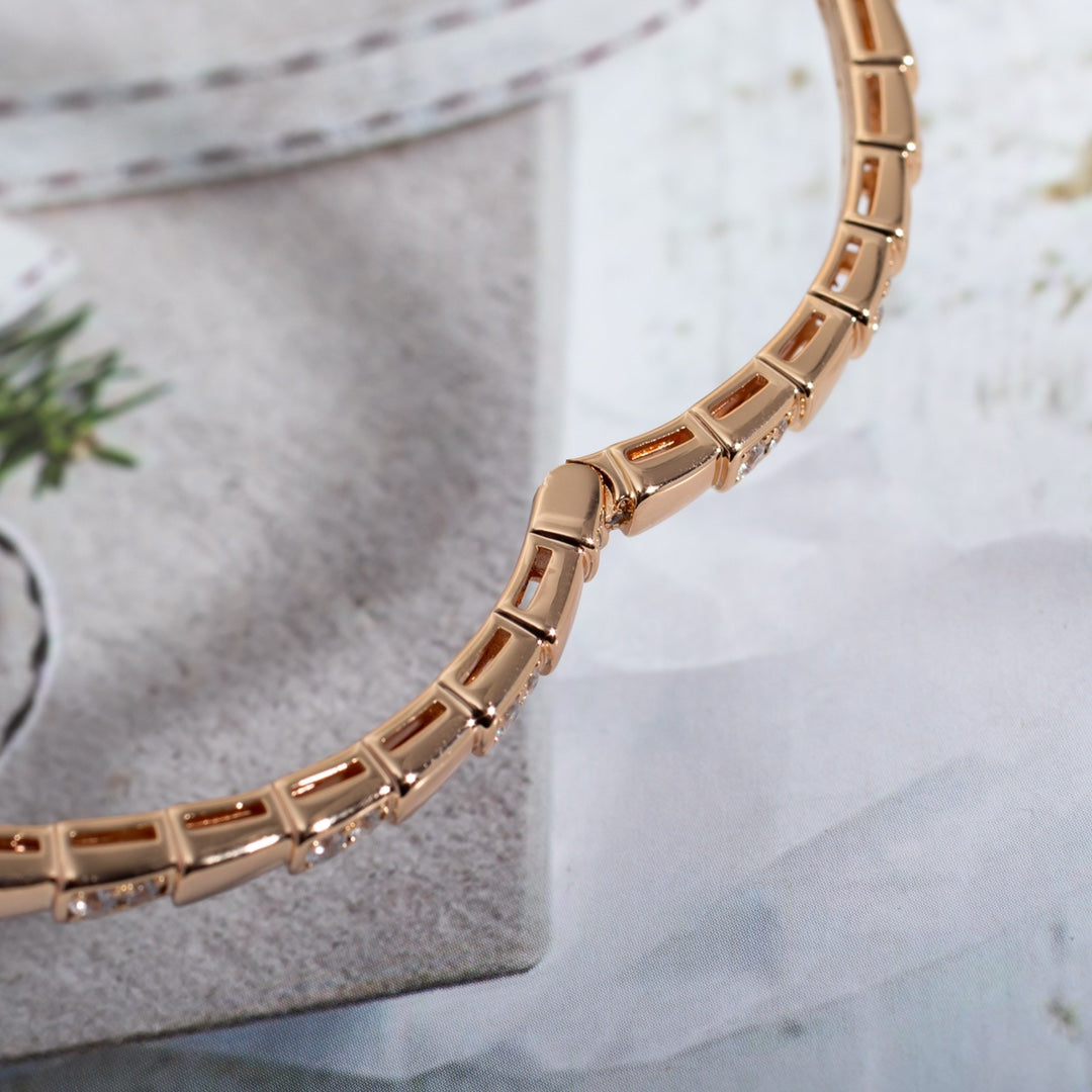 [BIJOUX] BRACELET PETIT SERPENTI OR ROSE DIAMANT