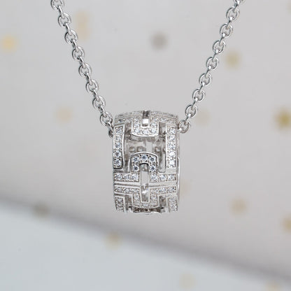 [BIJOUX]COLLIER PARENTESI ARGENT DIAMANT