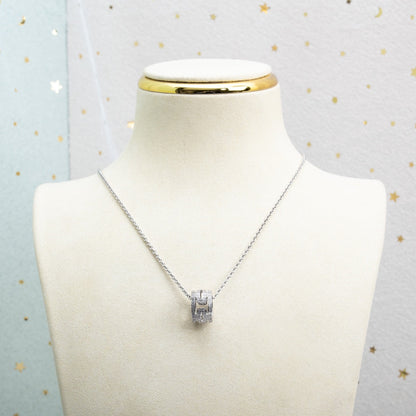 [BIJOUX]COLLIER PARENTESI ARGENT DIAMANT