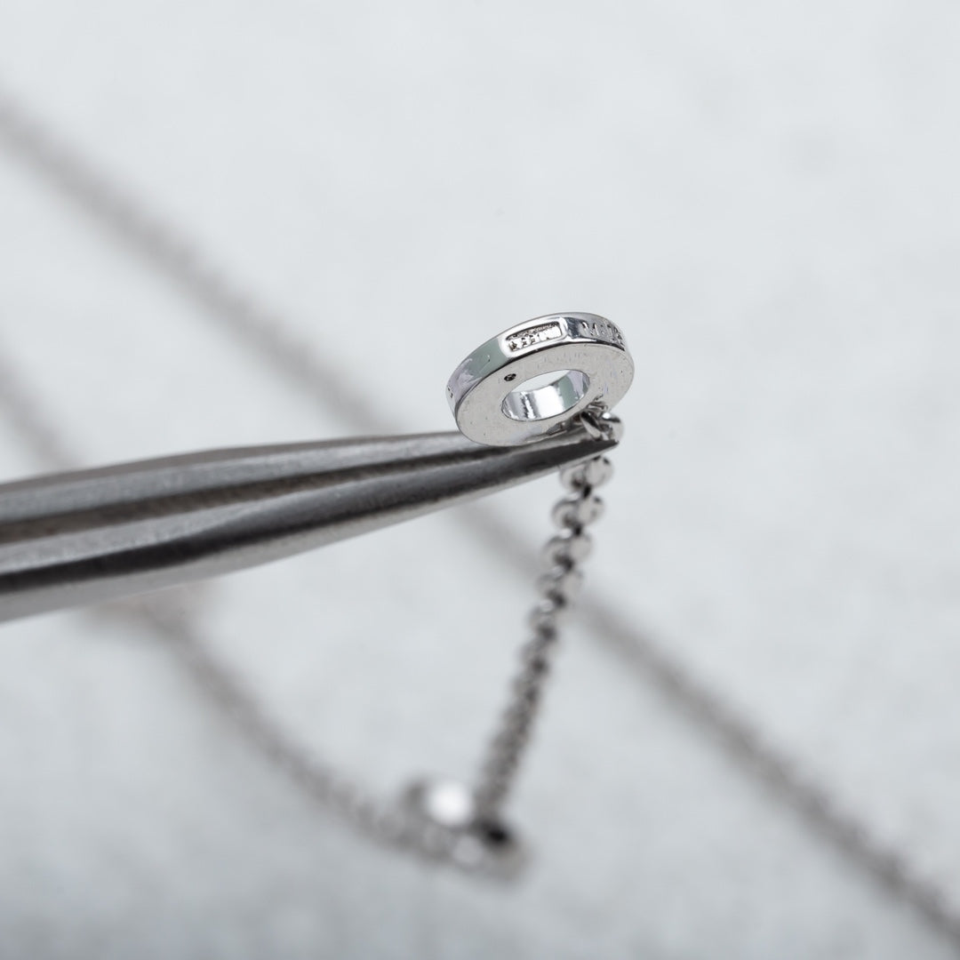 [BIJOUX]COLLIER PARENTESI ARGENT DIAMANT