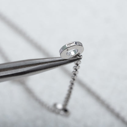 [BIJOUX]COLLIER PARENTESI ARGENT DIAMANT