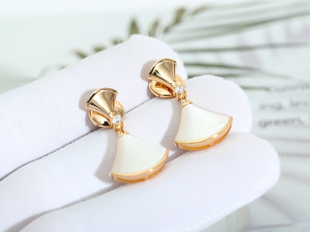 [BIJOUX]DREAM MOP PINK GOLD EARRINGS