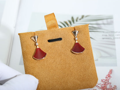 [BIJOUX]DREAM Carnelian PINK GOLD EARRINGS