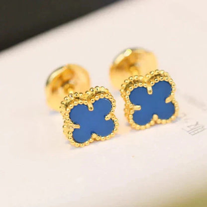 [BIJOUX]CLOVER MINI 9.5MM TURQUOISE EARRINGS
