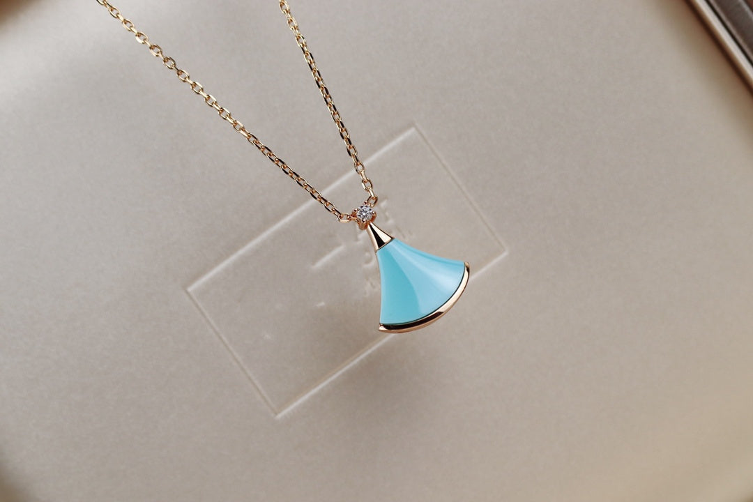 [BIJOUX] COLLIER DE RÊVE TURQUOISE OR ROSE