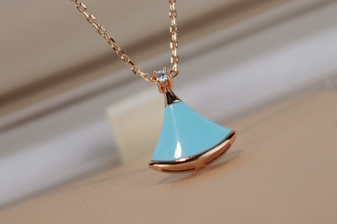 [BIJOUX] COLLIER DE RÊVE TURQUOISE OR ROSE