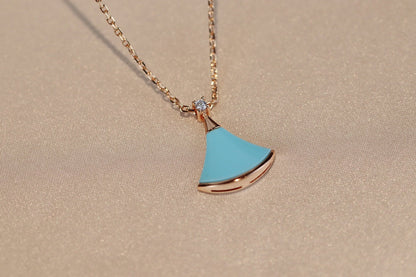 [BIJOUX] COLLIER DE RÊVE TURQUOISE OR ROSE
