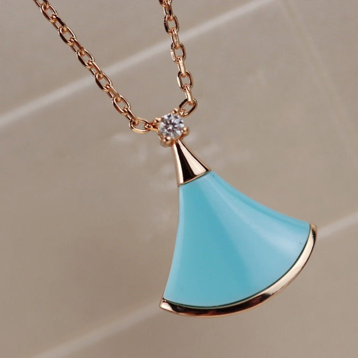 [BIJOUX] COLLIER DE RÊVE TURQUOISE OR ROSE