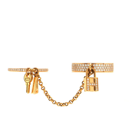 [BIJOUX]HM KELLY CLOCHETTE DOUBLE RING IN ROSE GOLD WITH DIAMONDS