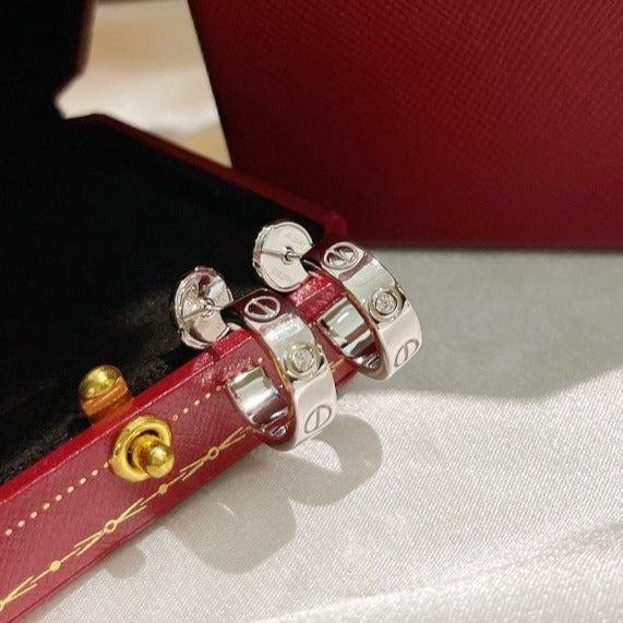 [BIJOUX]LOVE EARRINGS 5.7MM 2 DIAMONDS