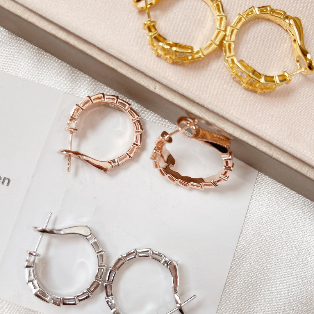 [BIJOUX]SERPENTI EARRINGS DIAMOND