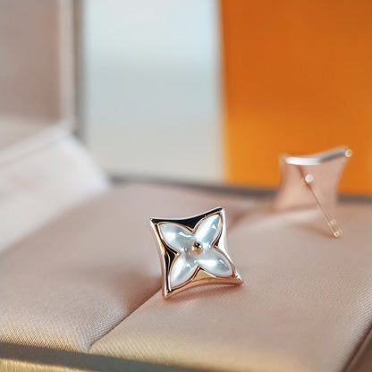 [BIJOUX]STAR MOP PINK GOLD EARRINGS
