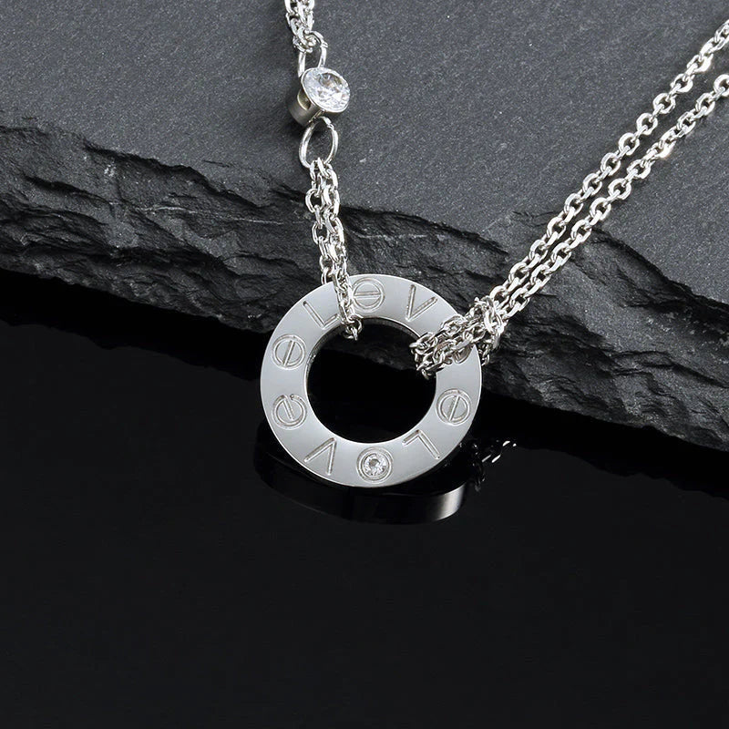 [BIJOUX] COLLIER LOVE 16MM 2 DIAMANTS