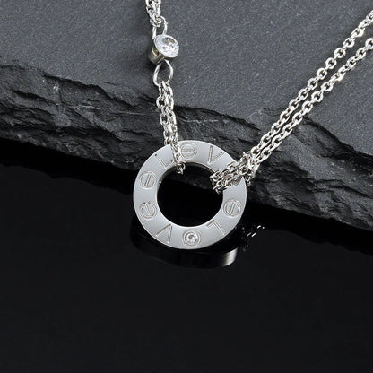 [BIJOUX] COLLIER LOVE 16MM 2 DIAMANTS
