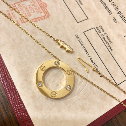 [BIJOUX] COLLIER LOVE 16MM 3 DIAMANTS