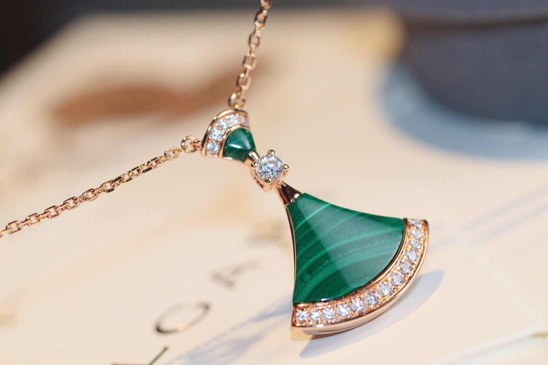 [BIJOUX] COLLIER DE RÊVE MALACHITE DIAMANT